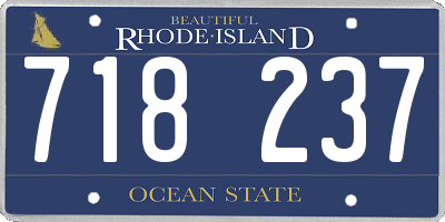 RI license plate 718237