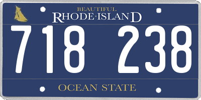 RI license plate 718238