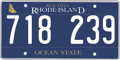 RI license plate 718239