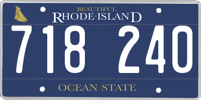 RI license plate 718240