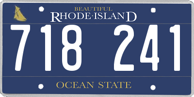 RI license plate 718241