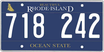 RI license plate 718242