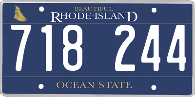 RI license plate 718244