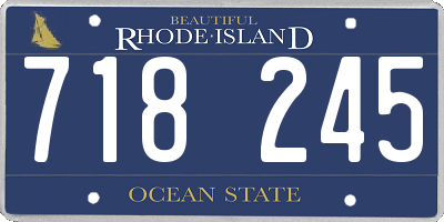 RI license plate 718245