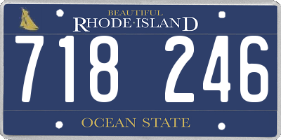 RI license plate 718246