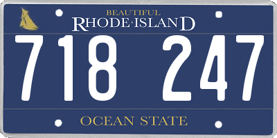 RI license plate 718247