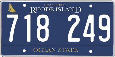 RI license plate 718249