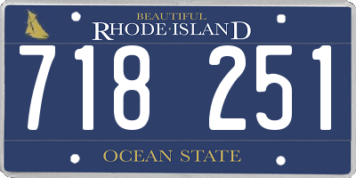 RI license plate 718251