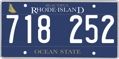 RI license plate 718252