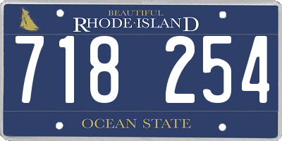 RI license plate 718254