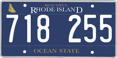 RI license plate 718255