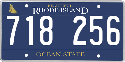 RI license plate 718256
