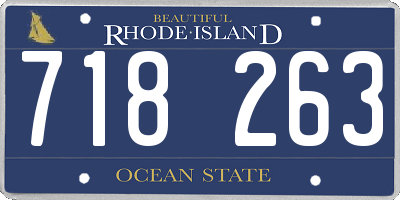RI license plate 718263