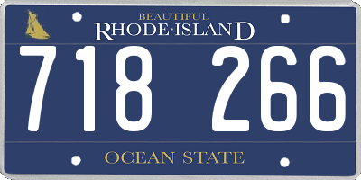 RI license plate 718266