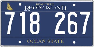 RI license plate 718267