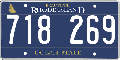 RI license plate 718269