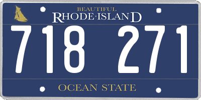 RI license plate 718271