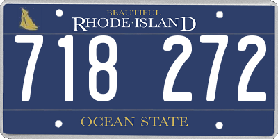 RI license plate 718272