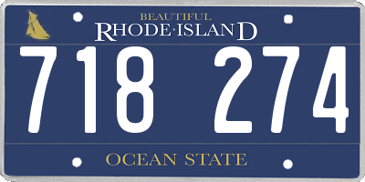 RI license plate 718274