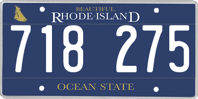 RI license plate 718275