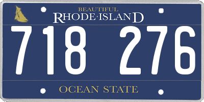 RI license plate 718276