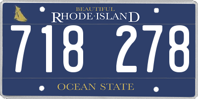 RI license plate 718278