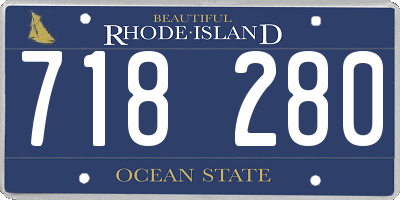 RI license plate 718280