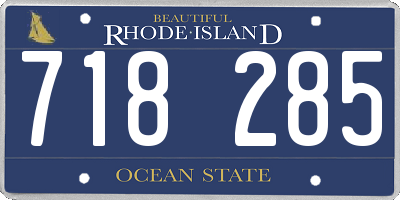 RI license plate 718285