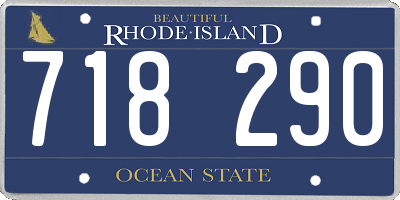 RI license plate 718290