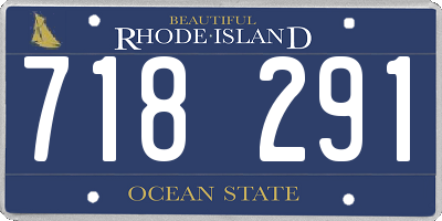 RI license plate 718291