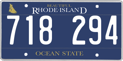 RI license plate 718294