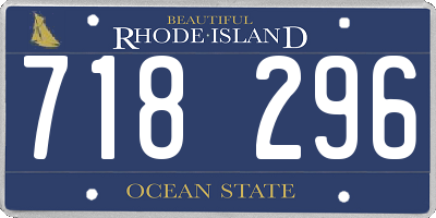 RI license plate 718296