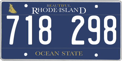 RI license plate 718298