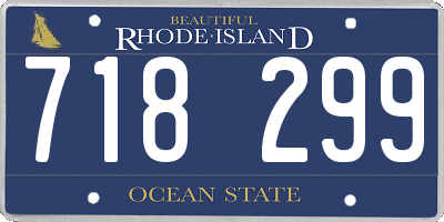 RI license plate 718299