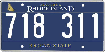RI license plate 718311