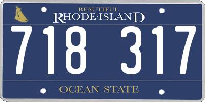 RI license plate 718317