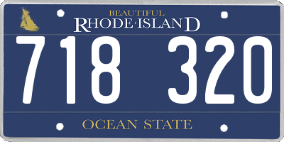 RI license plate 718320