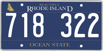 RI license plate 718322