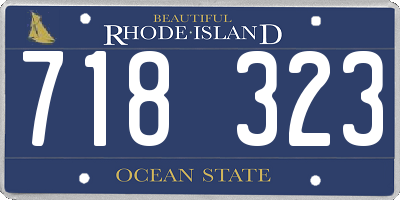 RI license plate 718323