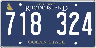 RI license plate 718324
