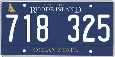 RI license plate 718325
