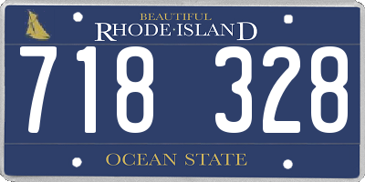 RI license plate 718328