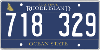 RI license plate 718329