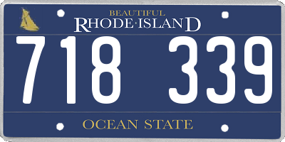 RI license plate 718339