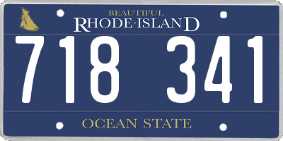 RI license plate 718341