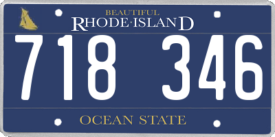 RI license plate 718346