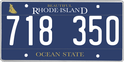 RI license plate 718350