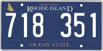 RI license plate 718351