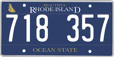 RI license plate 718357