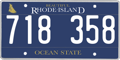 RI license plate 718358